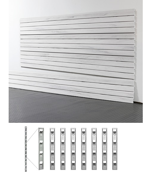 What is the holding capacity of the slatwall panels at the surface?