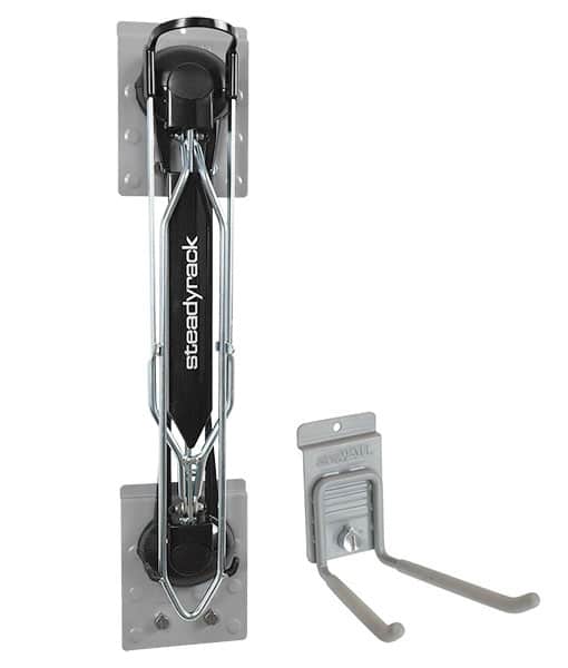 What is the maximum holding capacity of the bike bracket set?