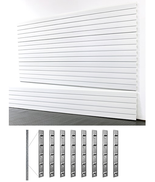 8' Heavy Duty Slatwall Brite White + Installstrips Questions & Answers